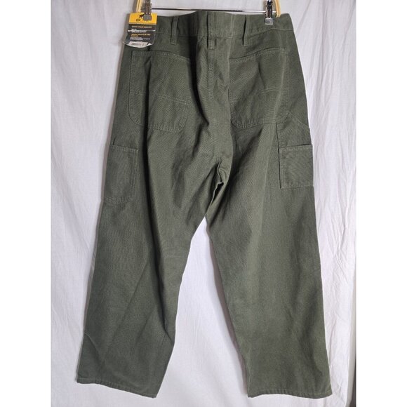 OXGEAR Men's Cotton Heavy Duty Canvas utility Work Pants Green- Size 42×30 - Picture 6 of 7